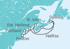 Canada, US Cruise itinerary  - Holland America Line