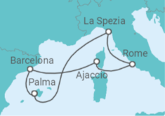 Spain, Italy, France Cruise itinerary  - AIDA