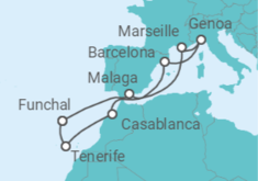 Italy, Spain, Morocco, Portugal All Incl. Cruise itinerary  - MSC Cruises