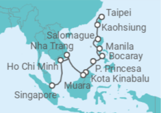 Keelung (Taiwan) to Singapore Cruise itinerary  - Norwegian Cruise Line
