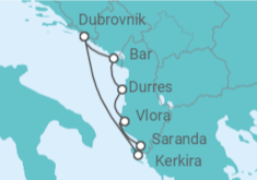 Hiking Cruise in the Balkans: Croatia, Greece, Albania, and Montenegro (port-to-port cruise) Cruise itinerary  - CroisiMer