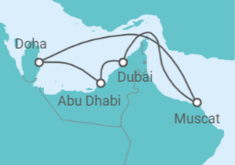 United Arab Emirates, Qatar, Oman Cruise itinerary  - AIDA