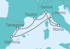 Italy, Spain, France Cruise itinerary  - MSC Cruises
