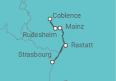 The romantic Rhine Valley and the rock of the Lorelei (port-to-port cruise) Cruise itinerary  - CroisiEurope