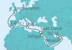 Oman, Egypt, Malta, Spain Cruise itinerary  - Cunard