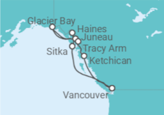 Alaska & Canada Cruise & Stay Package Cruise itinerary  - Cunard