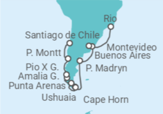 Rio de Janeiro to Santiago de Chile Cruise itinerary  - Cunard