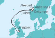 Summertime Norwegian Fjords Cruise itinerary  - Fred Olsen