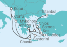 Greece, Turkey, Montenegro - ending in Doha Cruise itinerary  - Celestyal Cruises
