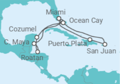 Puerto Rico, US, Honduras, Mexico All Incl. Cruise itinerary  - MSC Cruises