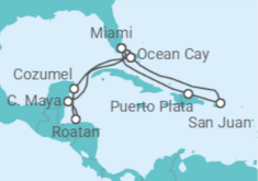 Honduras, Mexico, US, Puerto Rico Cruise itinerary  - MSC Cruises