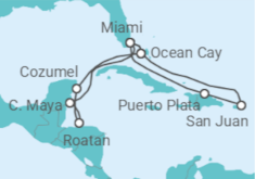 Puerto Rico, US, Honduras, Mexico Cruise itinerary  - MSC Cruises