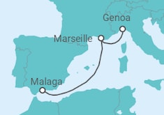 Malaga to Genoa Cruise itinerary  - MSC Cruises
