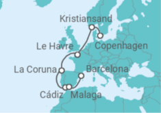 Copenhagen to Barcelona Cruise itinerary  - Costa Cruises