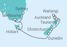 Australia & New Zealand +Hotel +Flights Cruise itinerary  - Princess Cruises