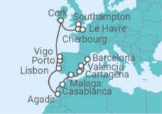 Barcelona to Southampton Cruise itinerary  - Royal Caribbean