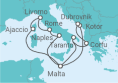 Montenegro, Croatia, Greece, Italy, Malta, France Cruise itinerary  - PO Cruises