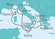 Italy, Greece, Malta, France Cruise itinerary  - PO Cruises