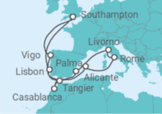 Portugal, Spain, Italy, Morocco Cruise itinerary  - PO Cruises