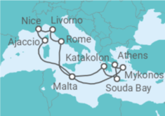 Italy, France, Malta, Greece Cruise itinerary  - PO Cruises