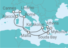 Italy, France, Malta, Greece Cruise itinerary  - PO Cruises