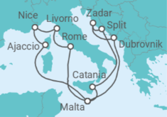 Croatia, Italy, Malta, France Cruise itinerary  - PO Cruises