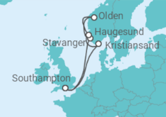 Norwegian Fjords Cruise itinerary  - PO Cruises