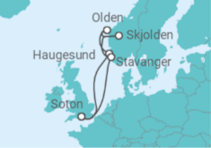 Norwegian Fjords Cruise itinerary  - PO Cruises