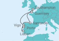 Portugal, Spain, Guernsey Cruise itinerary  - PO Cruises
