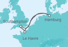 United Kingdom, France Cruise itinerary  - AIDA
