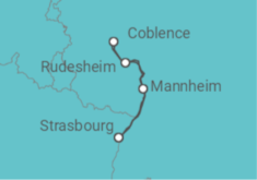 The Romantic Rhine Valley and the Rock of Lorelei (port-to-port cruise) Cruise itinerary  - CroisiEurope