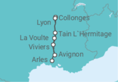 All the must-see sites on the Rhône between Lyon, Provence, and the Camargue with a dinner at Paul B Cruise itinerary  - CroisiEurope