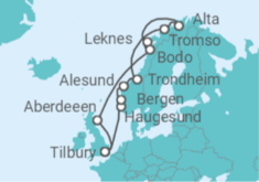 Norways Land of the Northern Lights Cruise itinerary  - Ambassador Cruise Line