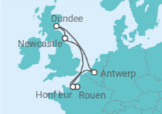 River Seine Experience & Antwerp Cruise itinerary  - Ambassador Cruise Line