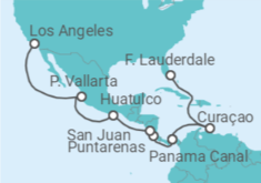 Curaçao, Panama, Costa Rica, Mexico Cruise itinerary  - Princess Cruises