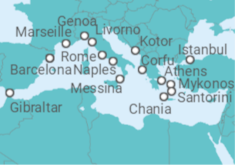 Gibraltar, France, Italy, Greece, Turkey, Montenegro Cruise itinerary  - Princess Cruises