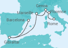 Gibraltar, France, Italy Cruise itinerary  - Princess Cruises