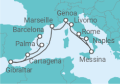 Italy, France, Gibraltar, Spain Cruise itinerary  - Princess Cruises