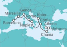 France, Italy, Montenegro, Greece Cruise itinerary  - Princess Cruises