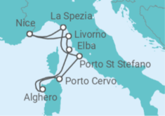 La Dolce Vita along the Italian coastline (port-to-port package) Cruise itinerary  - CroisiMer