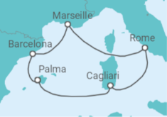 Spain, Italy, France Cruise itinerary  - AIDA