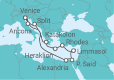 Italy, Greece, Cyprus, Egypt, Croatia Cruise itinerary  - MSC Cruises