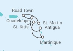 Sint Maarten, British Virgin Islands, Antigua And Barbuda, Martinique All Incl. Cruise itinerary  - MSC Cruises