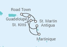 Sint Maarten, British Virgin Islands, Antigua And Barbuda, Martinique Cruise itinerary  - MSC Cruises