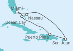 Puerto Rico, The Bahamas All Incl. Cruise itinerary  - MSC Cruises