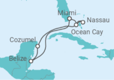 Belize, Mexico, The Bahamas All Incl. Cruise itinerary  - MSC Cruises