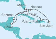 Puerto Rico, The Bahamas, US, Belize, Mexico All Incl. Cruise itinerary  - MSC Cruises