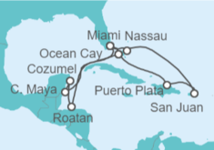 Mexico, Honduras, US, Puerto Rico, The Bahamas All Incl. Cruise itinerary  - MSC Cruises