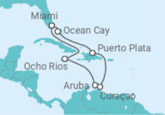 Jamaica, Aruba, Curaçao All Incl. Cruise itinerary  - MSC Cruises