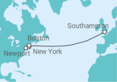 New York to Southampton Cruise itinerary  - Cunard